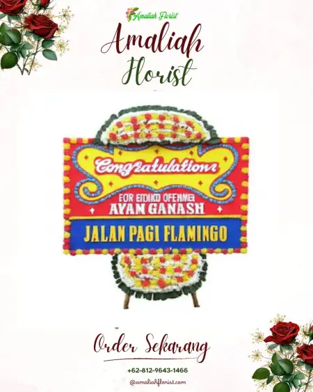 Sewa Papan Bunga Bambu Apus