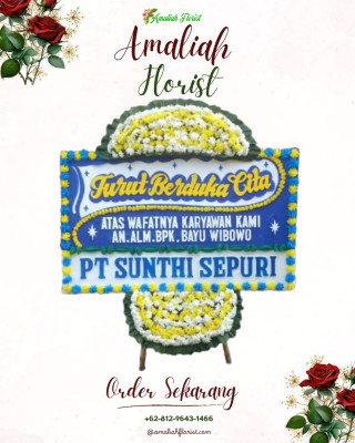 Papan Bunga Duka di Bambu Apus
